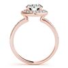 Image 5 : 1.08 CTW Certified VS/SI Diamond Solitaire Halo Ring 18K Rose Gold - REF-200H2A - 26986