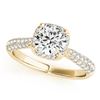 Image 2 : 1.5 CTW Certified VS/SI Diamond Solitaire Halo Ring 18K Yellow Gold - REF-389K5W - 26169