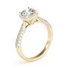 Image 4 : 1.5 CTW Certified VS/SI Diamond Solitaire Halo Ring 18K Yellow Gold - REF-389K5W - 26169