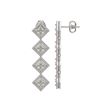 Image 2 : 5.92 CTW Princess Cut Diamond Designer Earrings 18K White Gold - REF-1094Y9K - 42854
