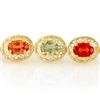 Image 2 : 12.90 CTW Multi-Color Sapphire Bracelet 10K Yellow Gold - REF-85K3W - 11706