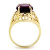 Image 2 : 4.50 CTW Amethyst Ring 10K Yellow Gold - REF-22F8N - 13600