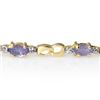 Image 2 : 2.06 CTW Tanzanite & Diamond Bracelet 10K Yellow Gold - REF-43F6N - 12586