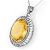 Image 2 : 12.0 CTW Citrine Necklace 14K White Gold - REF-72X4T - 10326