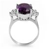 Image 2 : 5.15 CTW Amethyst & Diamond Ring 18K White Gold - REF-58Y5K - 12934