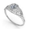 Image 2 : 0.50 CTW VS/SI Diamond Solitaire Engagement Ring 18K White Gold - REF-107H3A - 36018