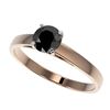 Image 1 : 0.75 CTW Fancy Black VS Diamond Solitaire Engagement Ring 10K Rose Gold - REF-23T5M - 32975