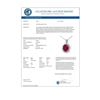 Image 2 : 5.32 CTW Ruby & Diamond Pendant 14K White Gold - REF-87X3T - 13815