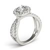 Image 4 : 2.01 CTW Certified VS/SI Diamond Solitaire Halo Ring 18K White Gold - REF-424W8F - 26769