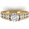 Image 1 : 2.55 CTW Certified VS/SI Diamond Art Deco Micro Ring 14K Yellow Gold - REF-431W5F - 30299
