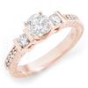 Image 1 : 1.0 CTW Certified VS/SI Diamond Ring 14K Rose Gold - REF-150H4A - 11533