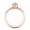Image 4 : 1 CTW VS/SI Diamond Solitaire Art Deco Ring 18K Rose Gold - REF-157T5M - 36852