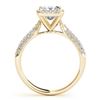 Image 5 : 1.15 CTW Certified VS/SI Princess Diamond Solitaire Halo Ring 18K Yellow Gold - REF-163F6N - 27095