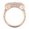 Image 4 : 2.51 CTW VS/SI Diamond Solitaire Art Deco 3 Stone Ring 18K Rose Gold - REF-436A4X - 36990