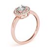 Image 4 : 1.15 CTW Certified VS/SI Diamond Solitaire Halo Ring 18K Rose Gold - REF-298H6A - 26318