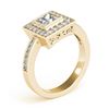 Image 4 : 1.11 CTW Certified VS/SI Princess Diamond Solitaire Halo Ring 18K Yellow Gold - REF-209H3A - 27191