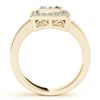 Image 5 : 1.11 CTW Certified VS/SI Princess Diamond Solitaire Halo Ring 18K Yellow Gold - REF-209H3A - 27191