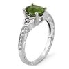 Image 2 : 2.27 CTW Green Tourmaline & Diamond Ring 14K White Gold - REF-69Y3K - 11307