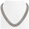 Image 1 : 47.12 CTW Marquise Diamond Designer Necklace 18K White Gold - REF-8739W5F - 42830