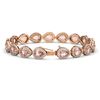 Image 2 : 16.59 CTW Morganite & Diamond Halo Bracelet 10K Rose Gold - REF-388H2A - 41103