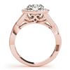 Image 4 : 2.09 CTW Certified VS/SI Diamond 2Pc Wedding Set Solitaire Halo 14K Rose Gold - REF-420F2N - 30643