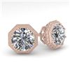 Image 1 : 1.50 CTW VS/SI Diamond Stud Solitaire Earrings 18K Rose Gold - REF-311T3M - 35966