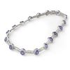 Image 1 : 45.0 CTW Tanzanite & Diamond Necklace 18K White Gold - REF-1188W5F - 11763
