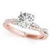 Image 2 : 1 CTW Certified VS/SI Diamond Solitaire Wedding Ring 18K Rose Gold - REF-189W6F - 27847