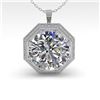 Image 2 : 1.50 CTW VS/SI Diamond Solitaire Necklace 18K White Gold - REF-525T6M - 36009