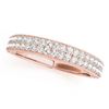 Image 5 : 2.01 CTW Certified VS/SI Diamond Pave 2Pc Set Solitaire Wedding 14K Rose Gold - REF-424K2W - 32136