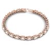 Image 2 : 18.75 CTW Morganite & VS/SI Certified Diamond Eternity Bracelet 10K Rose Gold - REF-231W6F - 29372