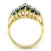 Image 2 : 1.0 CTW Emerald & Diamond Ring 10K Yellow Gold - REF-27N8Y - 12542