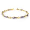 Image 1 : 2.10 CTW Tanzanite Bracelet 10K Yellow Gold - REF-31K3W - 14262