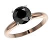 Image 2 : 2.09 CTW Fancy Black VS Diamond Solitaire Engagement Ring 10K Rose Gold - REF-60H2A - 36453