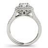 Image 4 : 1.72 CTW Certified VS/SI Diamond 2Pc Wedding Set Solitaire Halo 14K White Gold - REF-243H5A - 30906