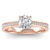 1.01 CTW Certified VS/SI Diamond Solitaire Art Deco Ring 14K Rose Gold - REF-176K5W - 30382