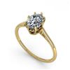 Image 2 : 1.0 CTW VS/SI Oval Diamond Solitaire Engagement Ring 18K Yellow Gold - REF-283W5F - 35749