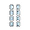 11.54 CTW Aquamarine & Diamond Halo Earrings 10K White Gold - REF-193M3H - 41450