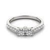 1.5 CTW Certified VS/SI Diamond 2 Stone 2 Stone Ring 18K White Gold - REF-215F6N - 28218