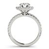 Image 4 : 2.04 CTW Certified VS/SI Diamond 2Pc Wedding Set Solitaire Halo 14K White Gold - REF-253X6T - 30750