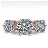 Image 1 : 2.0 CTW Past Present Future Certified VS/SI Cushion Diamond Ring 18K Rose Gold - REF-414N2Y - 35918