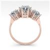 Image 4 : 2.0 CTW Past Present Future Certified VS/SI Cushion Diamond Ring 18K Rose Gold - REF-414N2Y - 35918