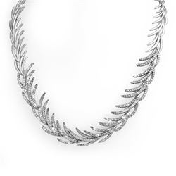 6.0 CTW Certified VS/SI Diamond Necklace 14K White Gold - REF-476H9A - 14363