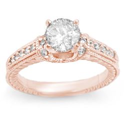 1.50 CTW Certified VS/SI Diamond Ring 14K Rose Gold - REF-376H9A - 11267