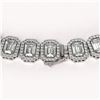 Image 4 : 47.12 CTW Emerald Cut Diamond Designer Necklace 18K White Gold - REF-10014W2F - 42839