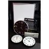 Image 1 : LOT OF 3 CLOCKS, MIRROR, WALL HANGING AND