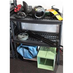 LOT OF ASSORTED EXERCISE EQUIPMENT