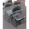 Image 1 : LOT OF 3 BLACK FOLDING CHAIRS