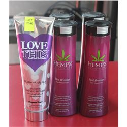 4 - 300ML BOTTLES OF HEMPZ HOT BRONZER COMES WITH