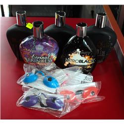 5 BOTTLES OF ASSORTED TANNING LOTION AND BRONZER